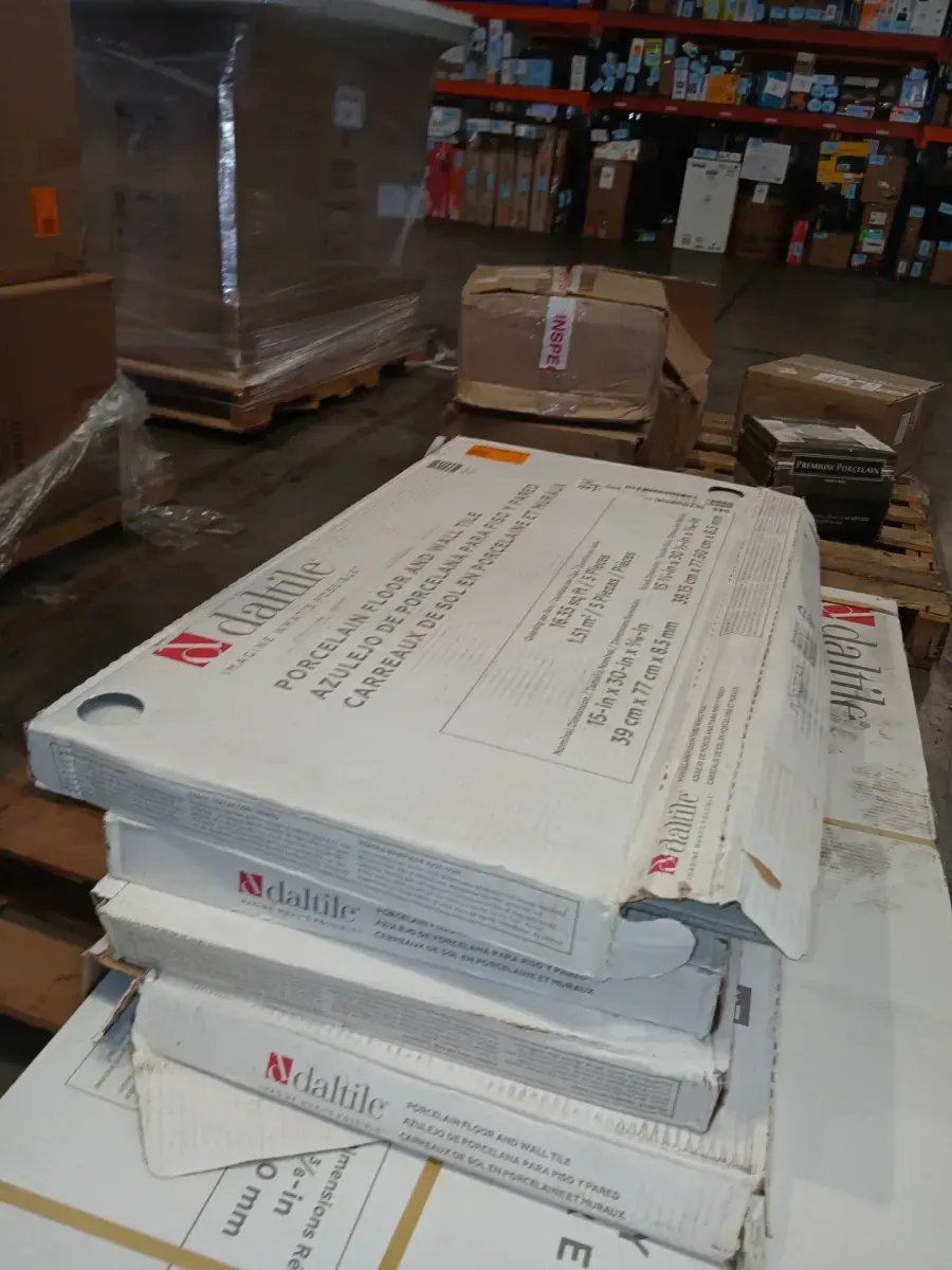 *** Pallet of 4 case ( 65.4 sq. ft. / Case)*** case Starmount White Quartz 15 in. x 30 in. Glazed Porcelain Stone Look Floor and Wall Tile (16.35 sq. ft. / Case) - image 3