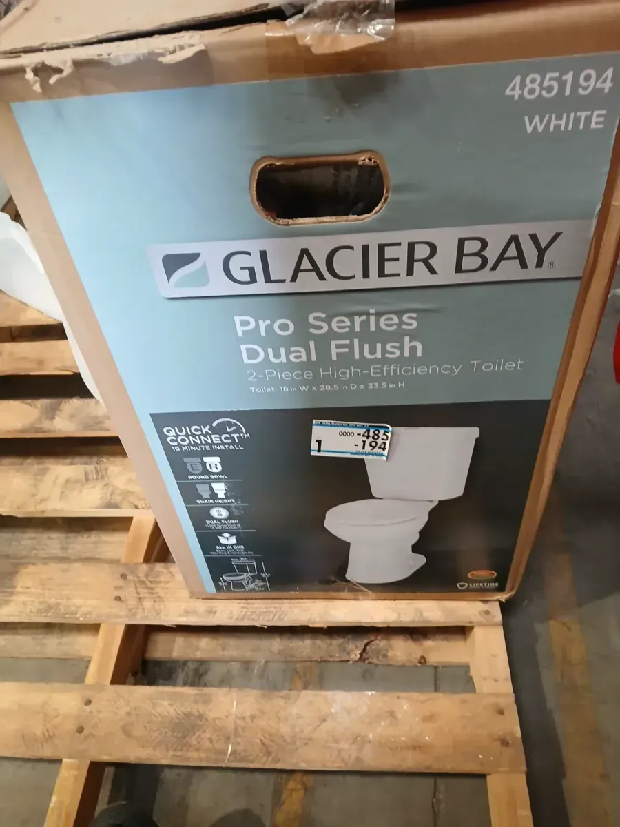 12 in. Rough In 2-Piece 1.1 GPF/1.6 GPF Dual Flush Round Toilet in White, Seat Included - image 2