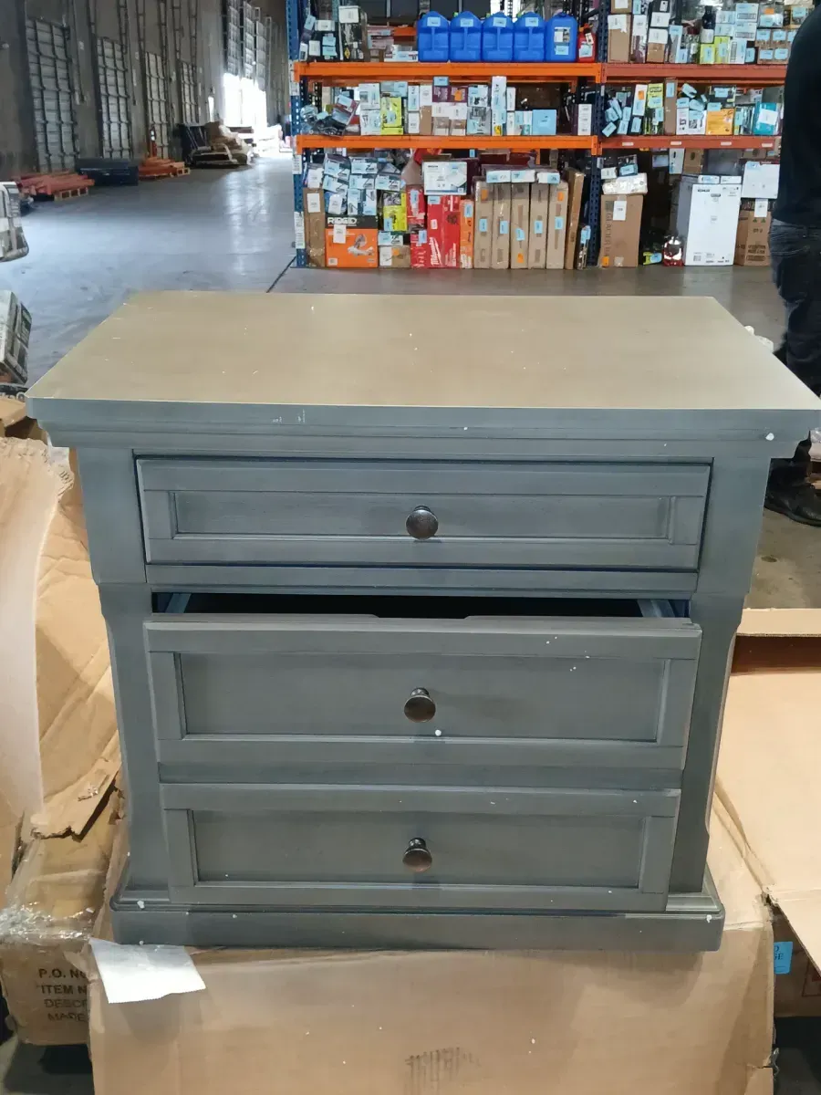 Lettner Gray 2-Drawers 28.75 in. W Nightstand - image 3