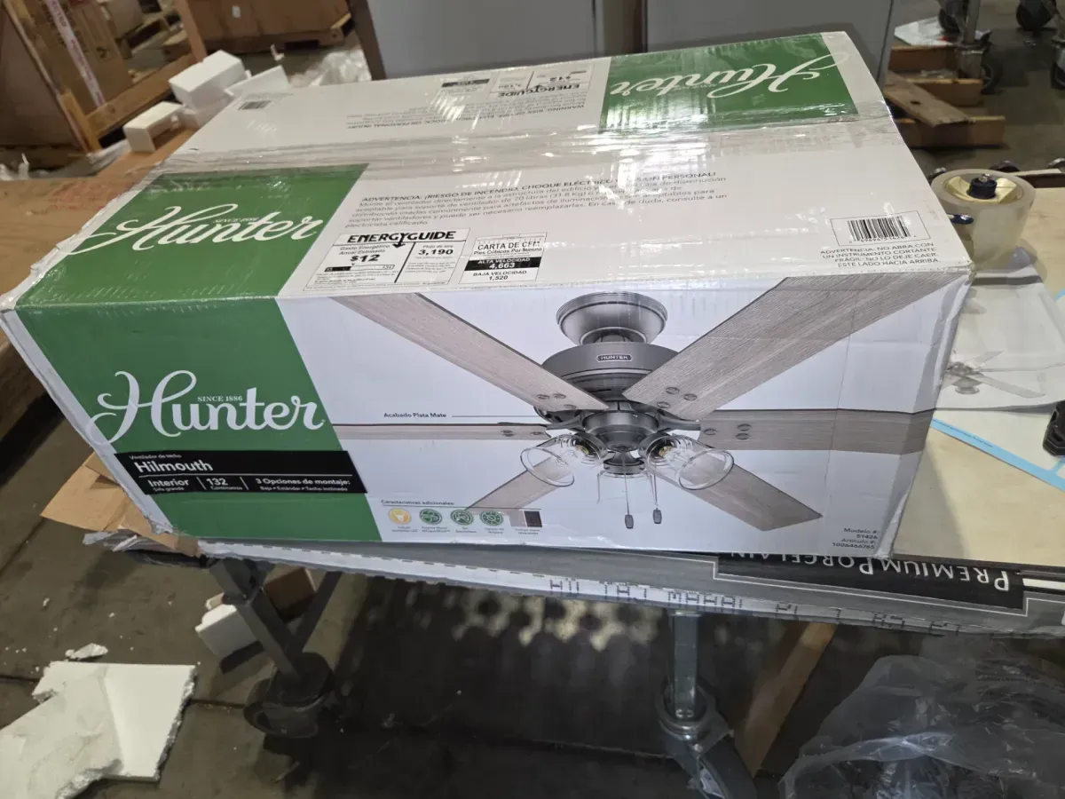 Hilmouth 52 in. Indoor Matte Silver Ceiling Fan with Light - image 8