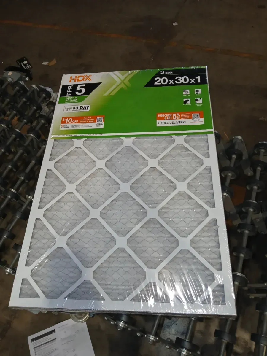 20 in. x 30 in. x 1 in. Standard Pleated Furnace Air Filter FPR 5, MERV 8 (3-Pack) - image 3