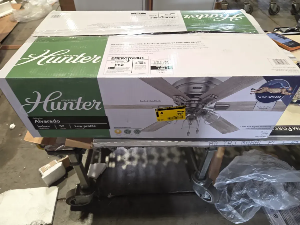 Alvarado 52 in. Indoor Brushed Nickel Ceiling Fan with Light Kit - image 8