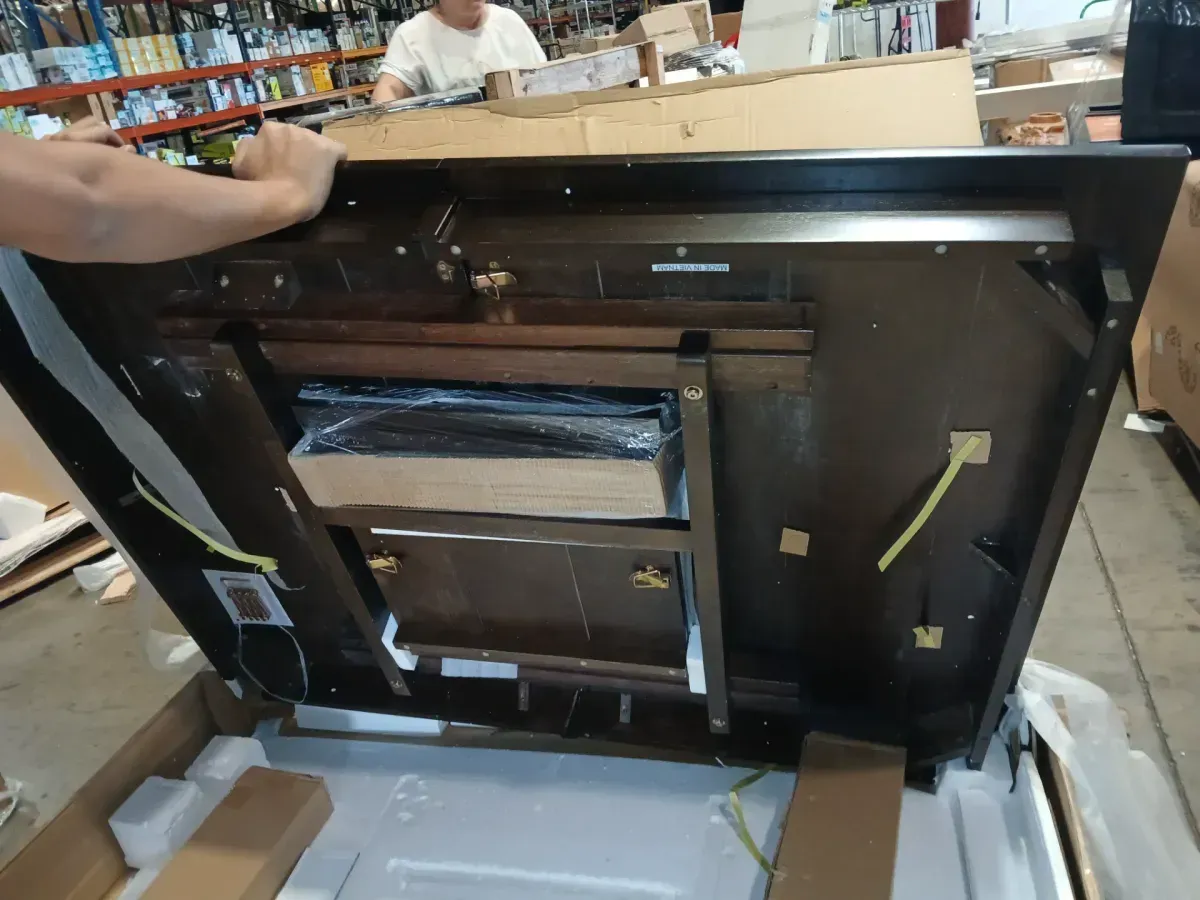 *** He has a small fracture*** Henley Rectangular Dining Room Table 42"x72" With 18" Butterfly Leaf - image 2