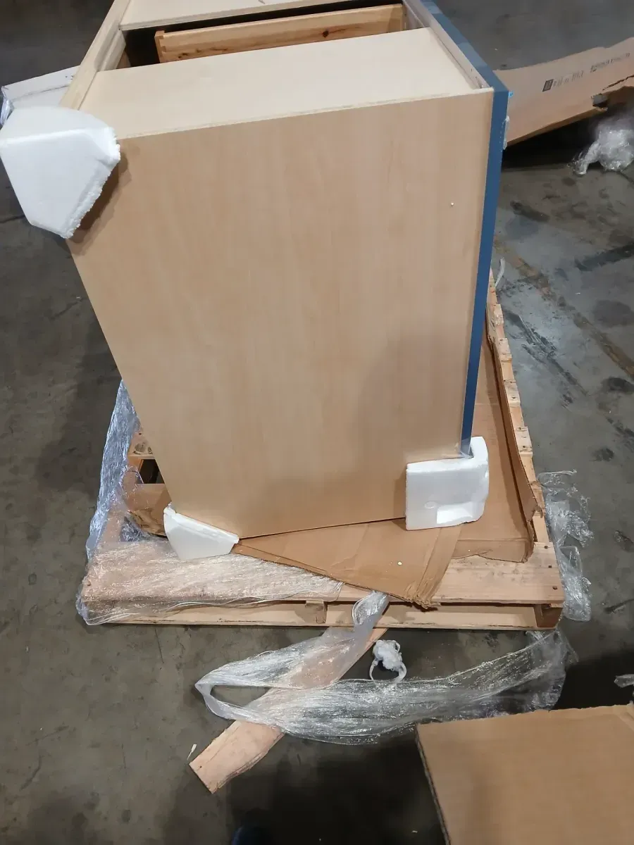 Lancaster Blue Plywood Shaker Stock Assembled Blind Corner Kitchen Cabinet (42 in. W x 34.5 in. H x 24 in. D) - image 5