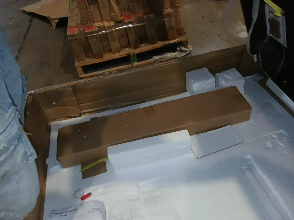 *** He has a small fracture*** Henley Rectangular Dining Room Table 42"x72" With 18" Butterfly Leaf - image 4