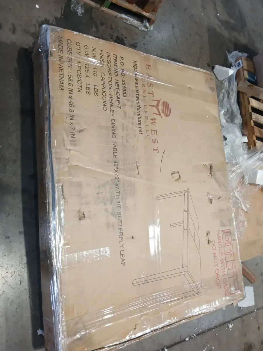 *** He has a small fracture*** Henley Rectangular Dining Room Table 42"x72" With 18" Butterfly Leaf - image 7