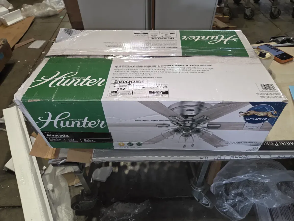 Alvarado 52 in. Indoor Brushed Nickel Ceiling Fan with Light Kit - image 10