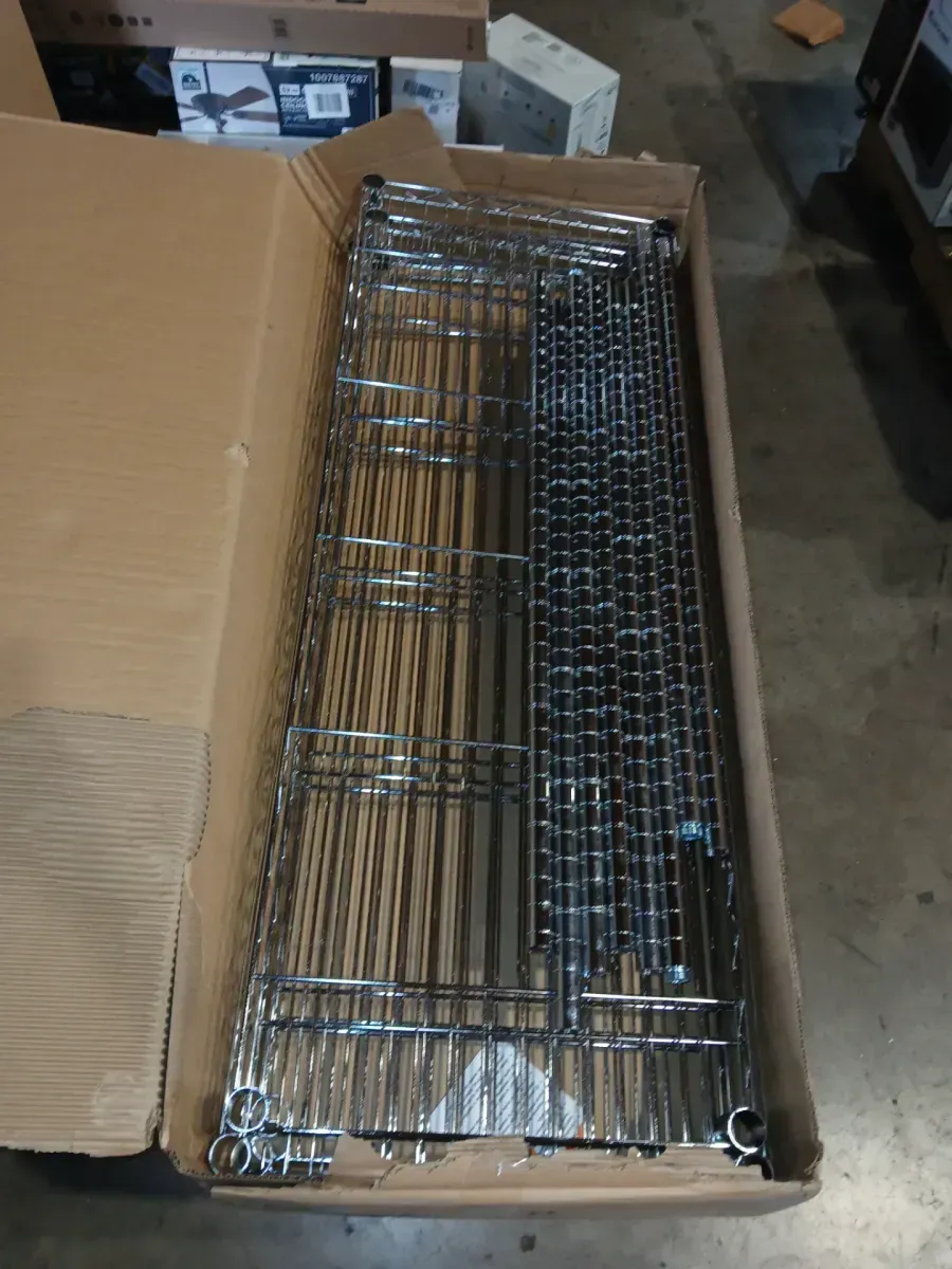 5-Tier Steel Wire Shelving Unit with Casters in Chrome (48 in. W x 72 in. H x 18 in. D) - image 2