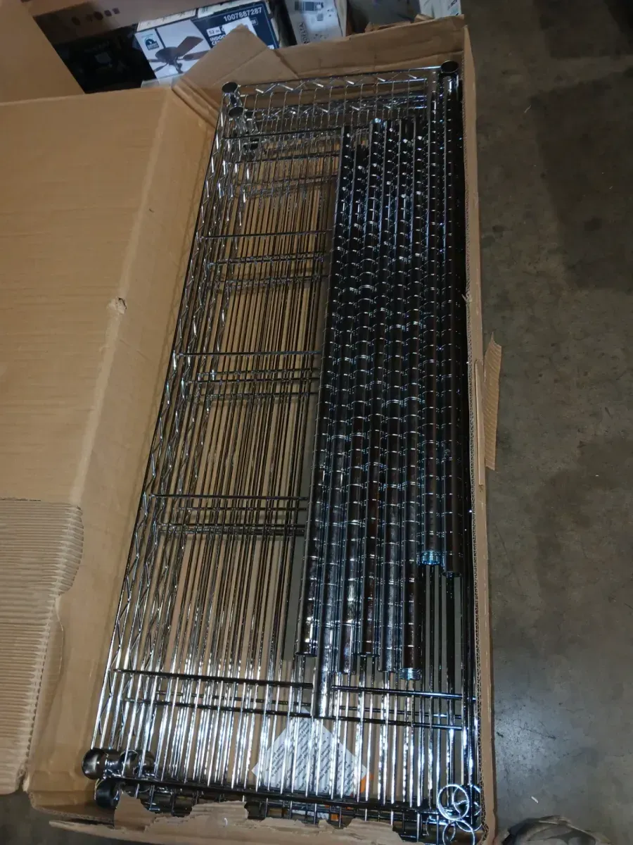 5-Tier Steel Wire Shelving Unit with Casters in Chrome (48 in. W x 72 in. H x 18 in. D) - image 3