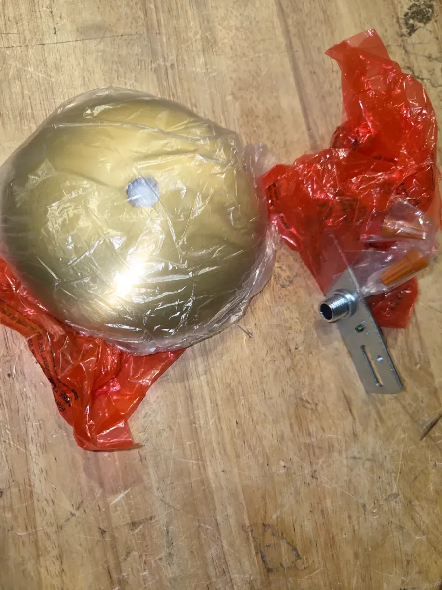 Leo Hanging Globe 14 in. 1-Light Satin Brass Pendant with Smooth White Glass Shade - image 4