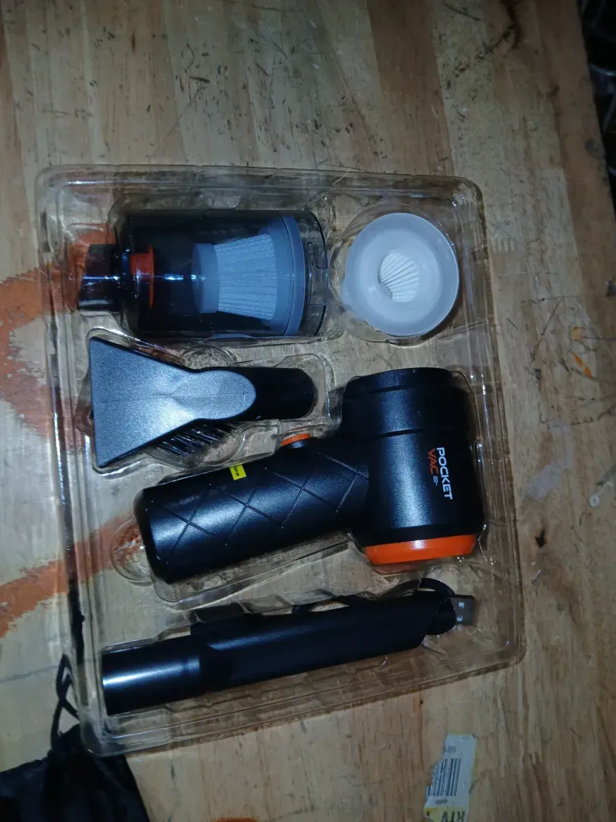 Pocket Vac Aspiradora de Mano Recargable con Accesorios - Nueva - Inalámbrica - Portátil - Visto en TV - image 5