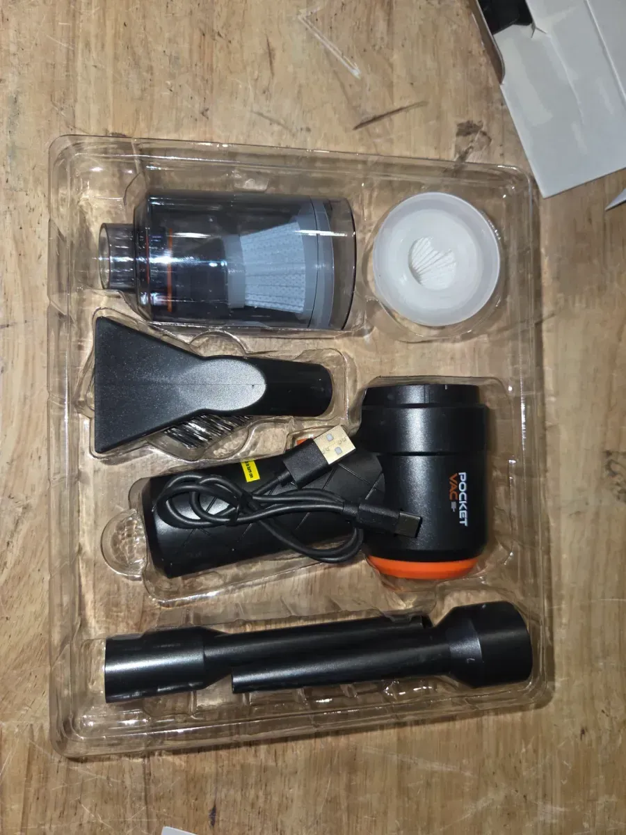 Pocket Vac Rechargeable Handheld Vacuum with Accessories - New - Cordless - Portable - As Seen on TV - image 1