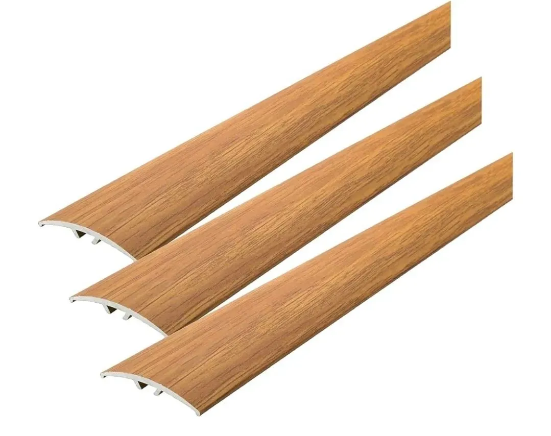 *** pack of 3 *** 1-9/16 in. X 36 in. Oak Aluminum Metal Decor® Multi Floor Transition - image 1