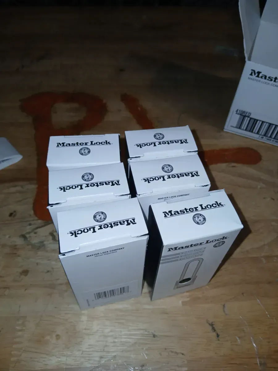 Master Lock Zenex thermoplastic lockout padlock, red, keyed different - image 4