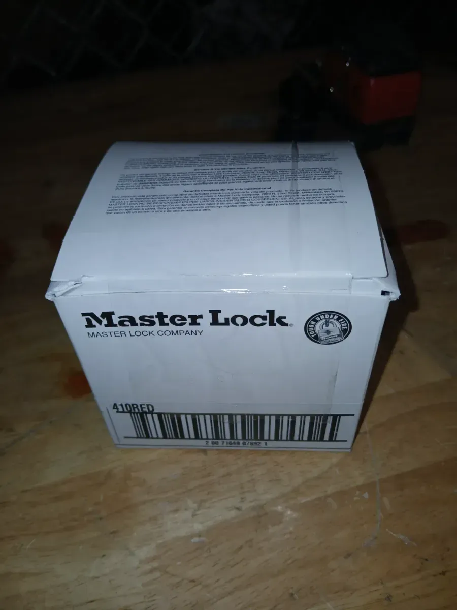 Master Lock Zenex thermoplastic lockout padlock, red, keyed different - image 5