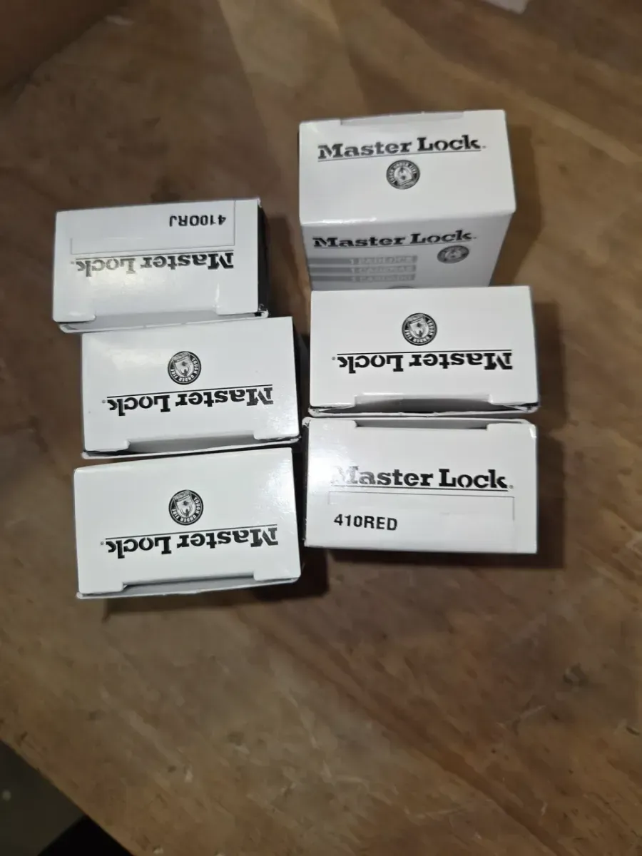 Master Lock Zenex thermoplastic lockout padlock, red, keyed different - image 2