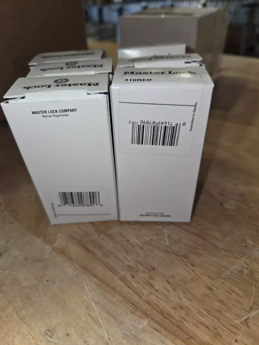 Master Lock Zenex thermoplastic lockout padlock, red, keyed different - image 3