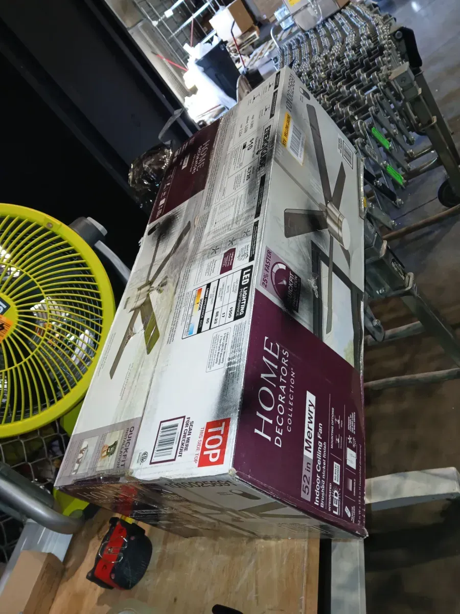 Merwry 52 in. Integrated LED Indoor Brushed Nickel Ceiling Fan with Light Kit and Remote Control - image 12