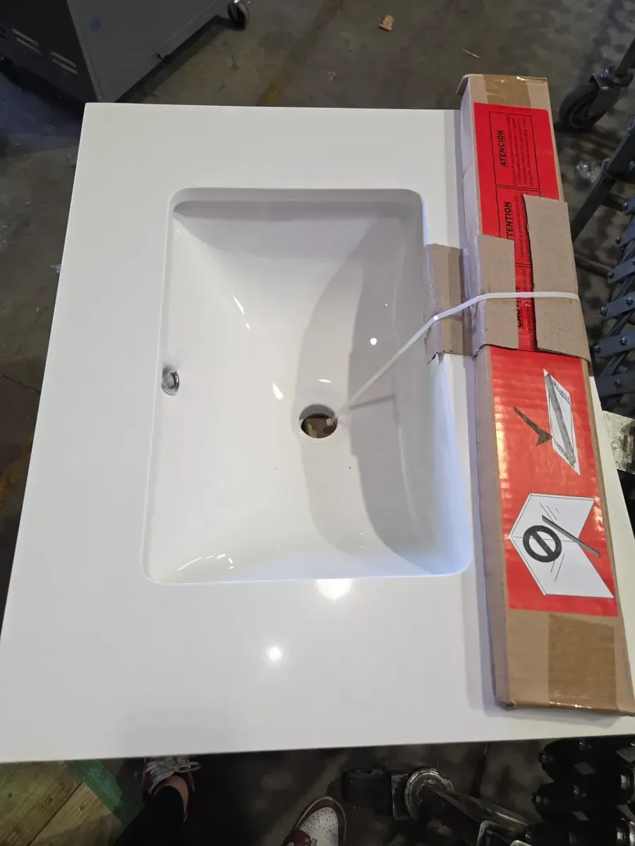 Tupelo 24 in. Single Sink Midnight Blue Bath Vanity with White Engineered Stone Top (Assembled) - image 3