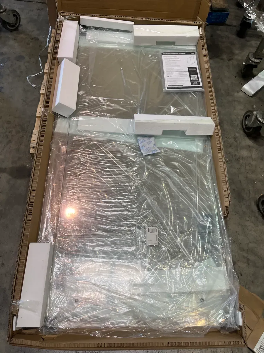 Elan E-Class 56 to 60 in. W x 66 in. H Sliding Frameless Tub Door in Chrome with 3/8 in. (10mm) Clear Glass - image 2