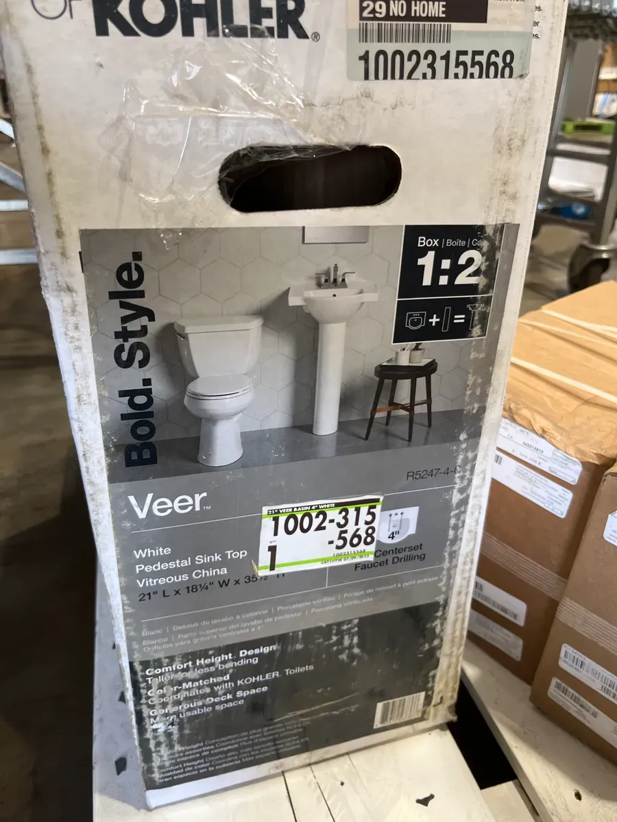 Veer 21 in. x 18.25 in. Pedestal Bathroom Sink in White Vitreous China - image 6