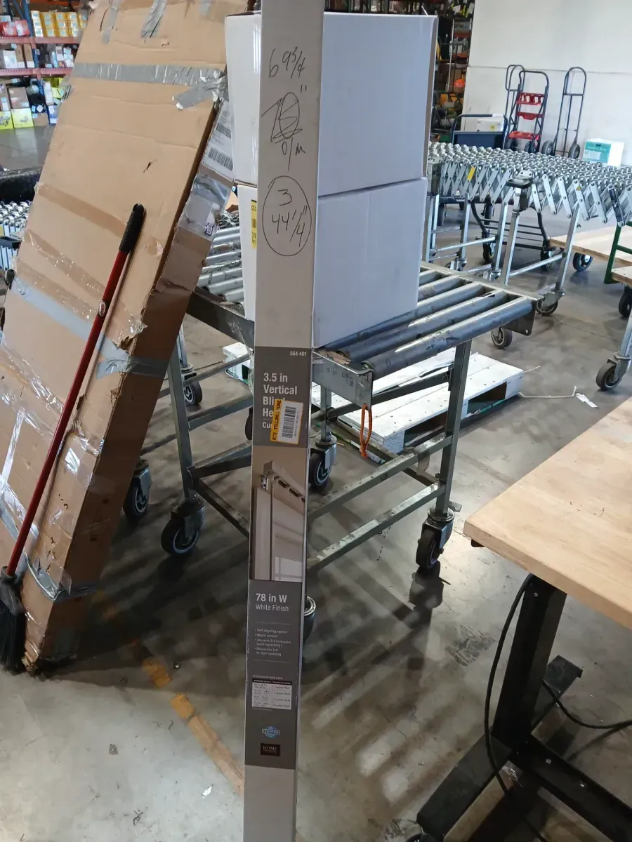 White Vertical Blinds Head Rail for Sliding Doors or Windows - 78 in. W - image 2