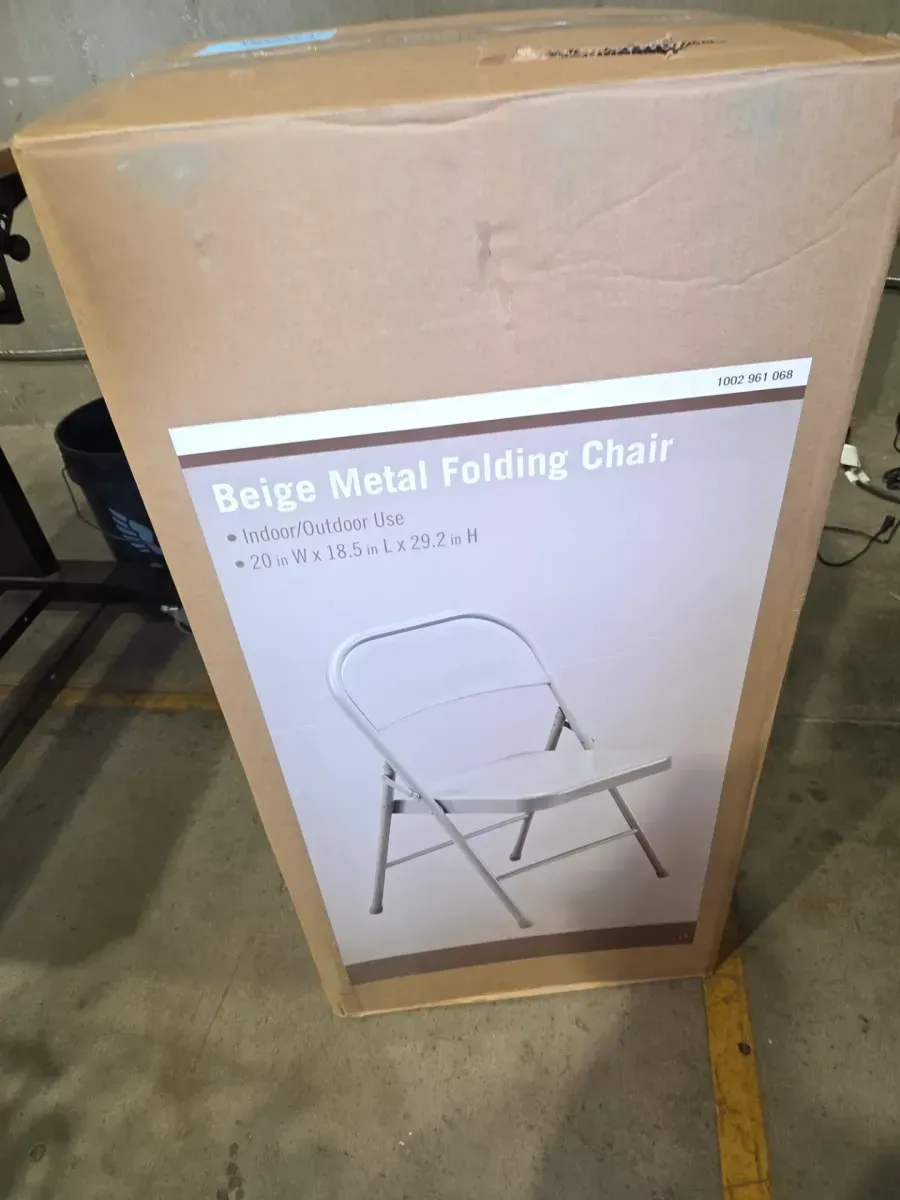 ***pack of 8***Steel Folding Chair-Beige - image 5