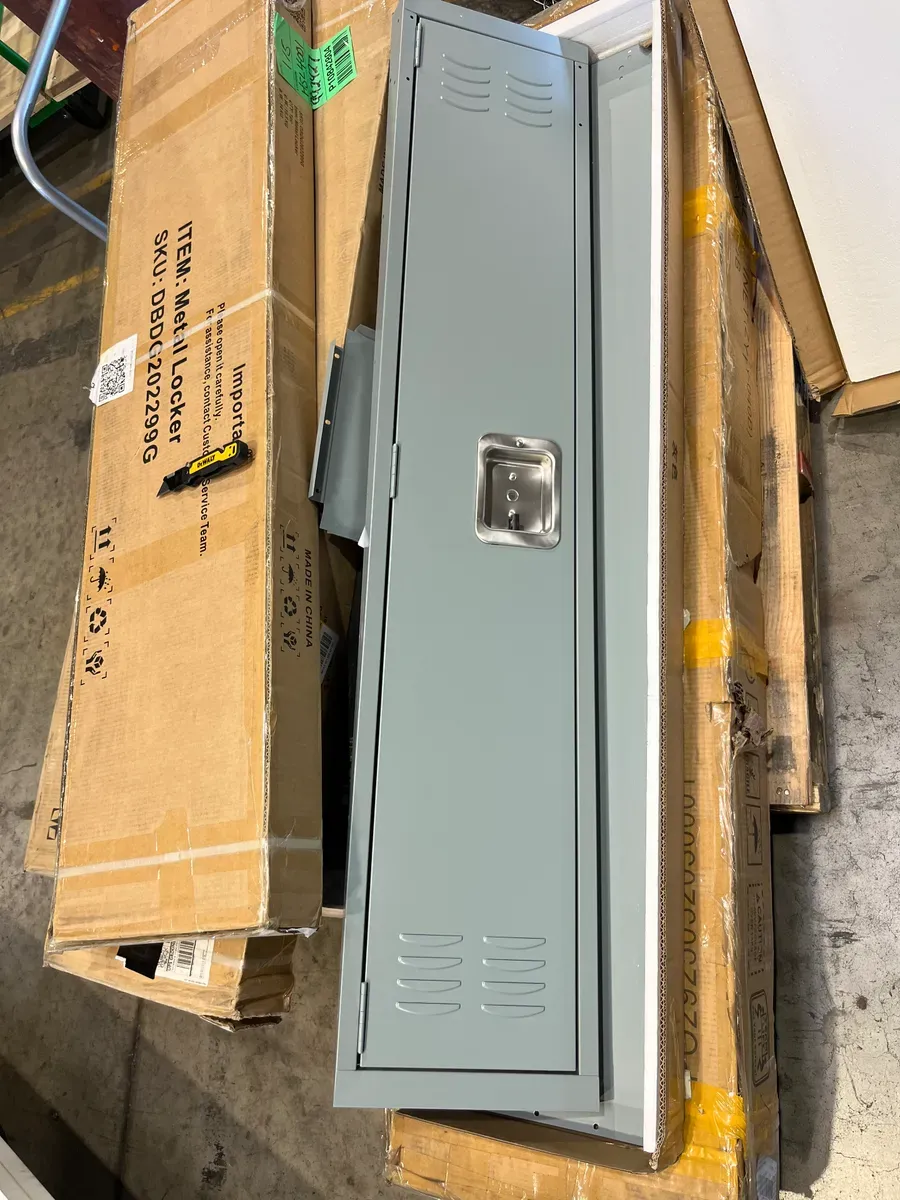 Metal Lockers for Employees,71"Metal Storage Cabinet with Lock,1 Door Steel Storage Locker Cabinet for Home,Gym,School, Office,Garage-Assembly Required(Black Gray) - image 9