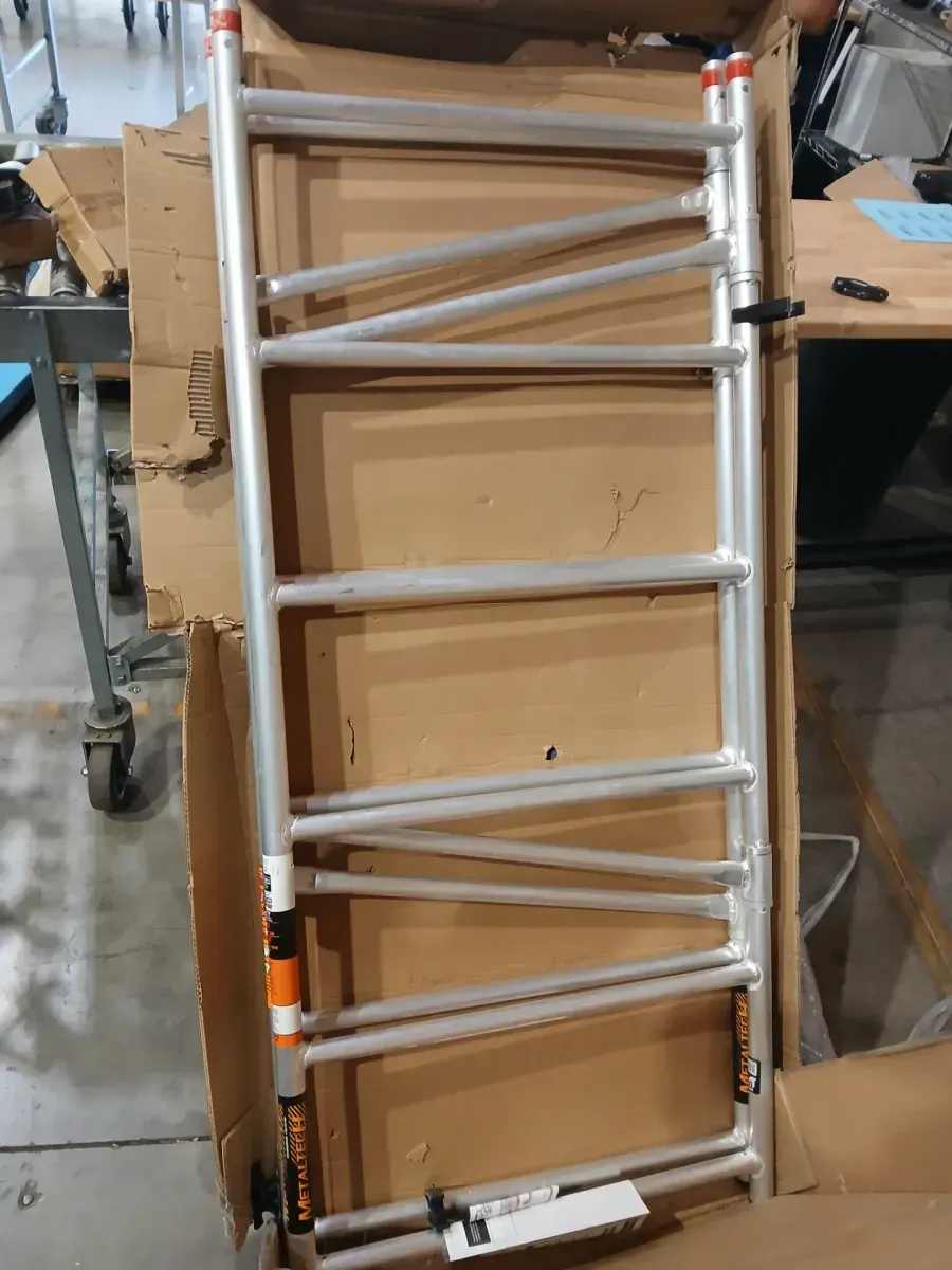 Alu Series 6 ft. H x 4.8 ft. W x 2.5 ft. D Aluminum Portable Utility Scaffold with Platforms, Wheels, 700 lbs. Capacity - image 3