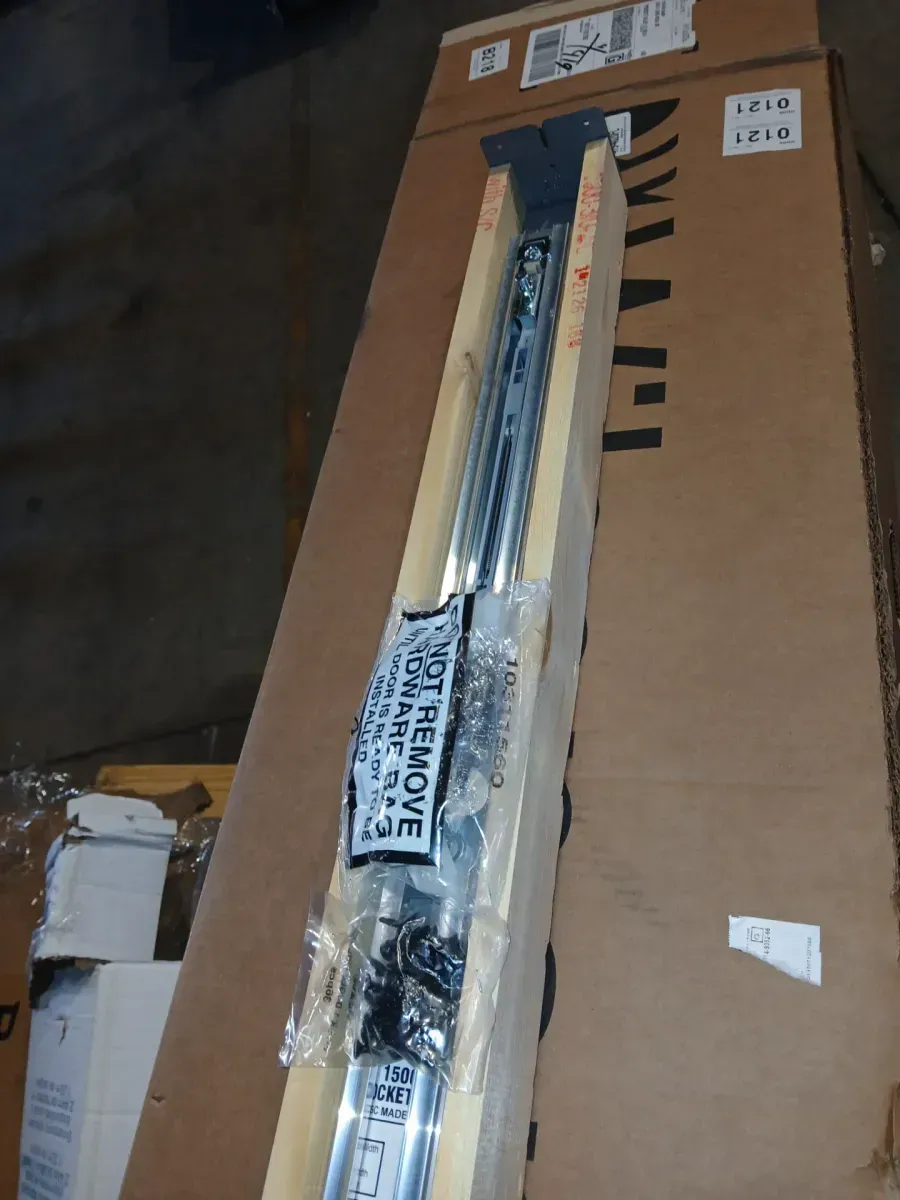 Soft Close and Open 1500 28 in. to 36 in. x 80 in. Steel Upright Universal Pocket Door Frame for 2 in. x 4 in. Stud Wall - image 4