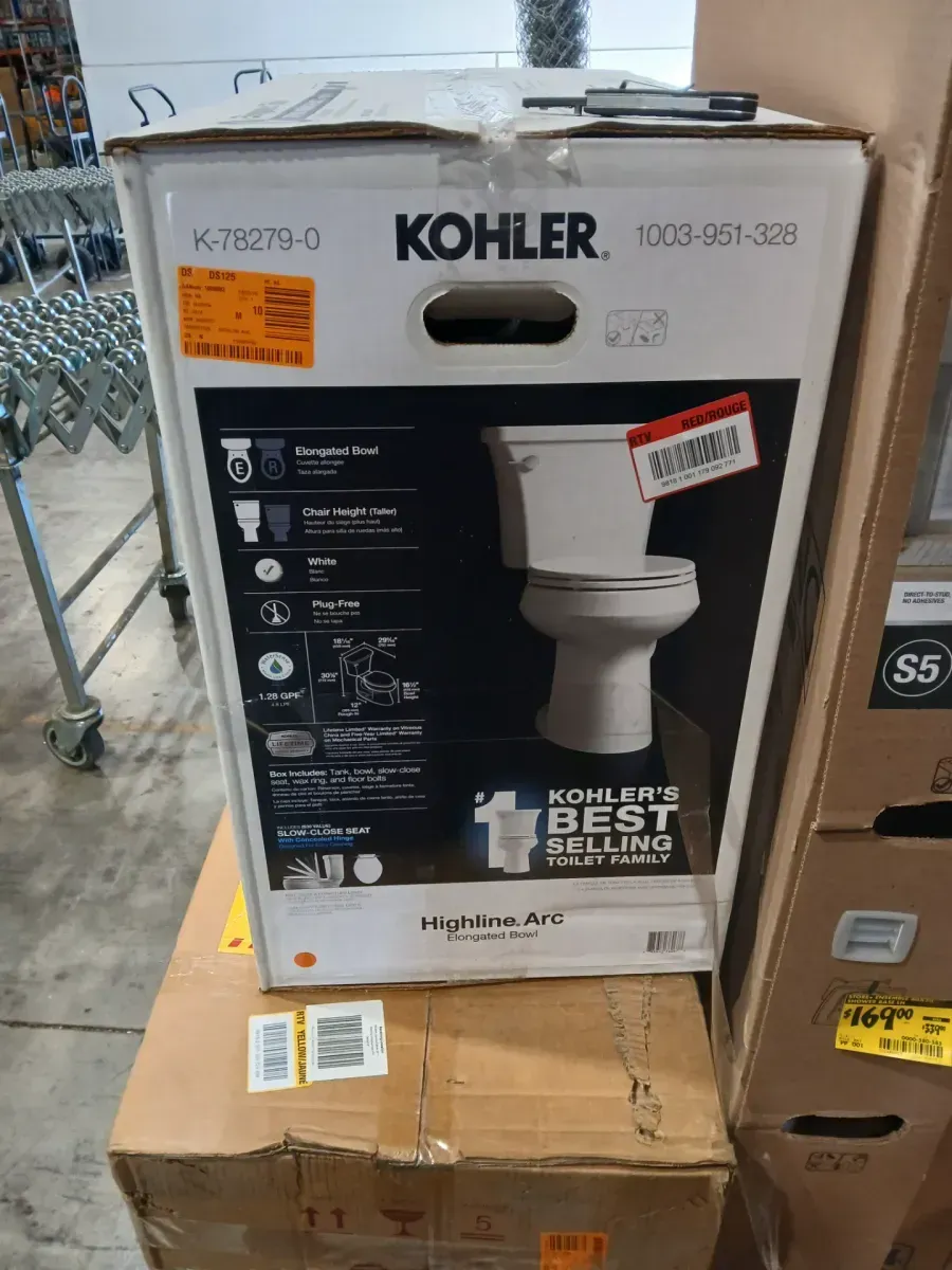 Highline Arc 12 in. Rough In 2-Piece 1.28 GFP Single Flush Round Chair Height Toilet in White with Soft Close Seat - image 3