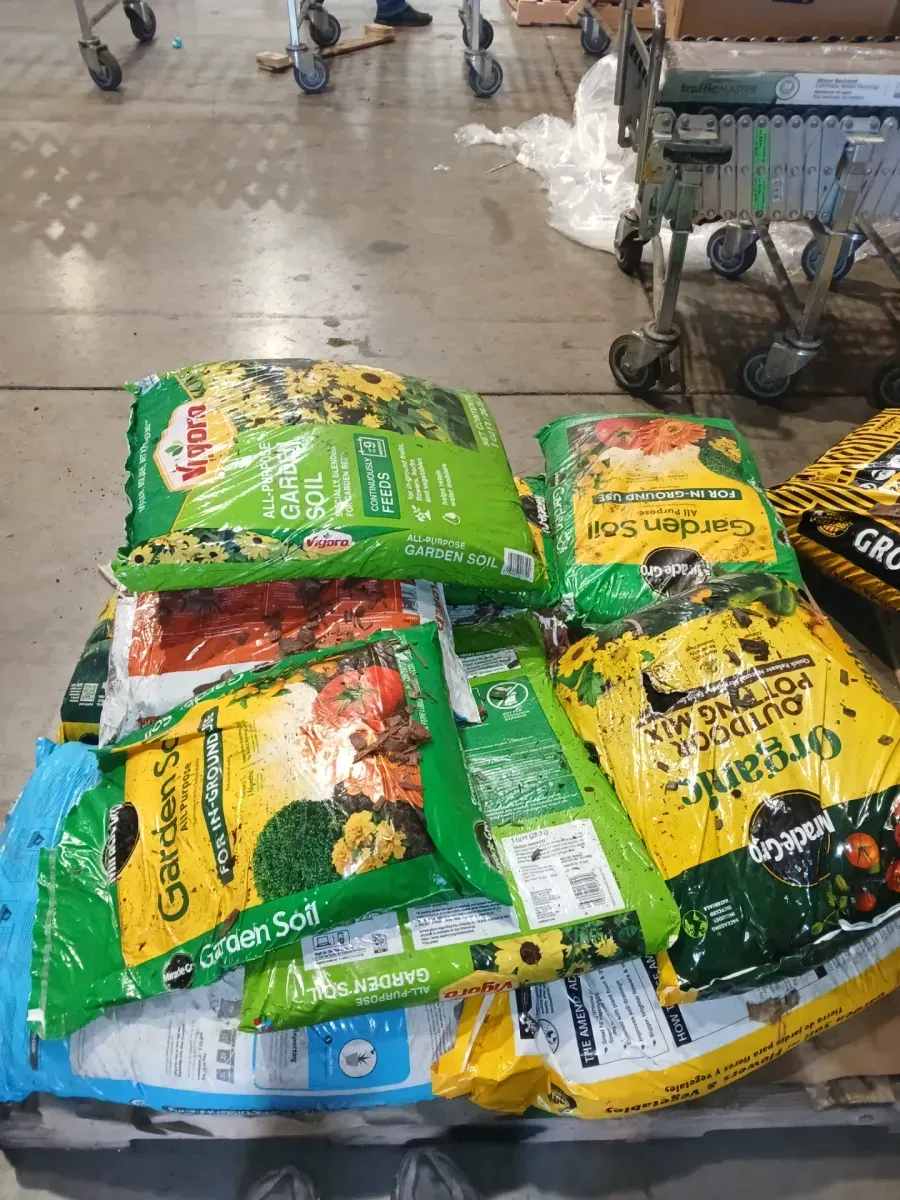 *** Pallet of garden soil in various sizes, weights, and colors ***  - image 1