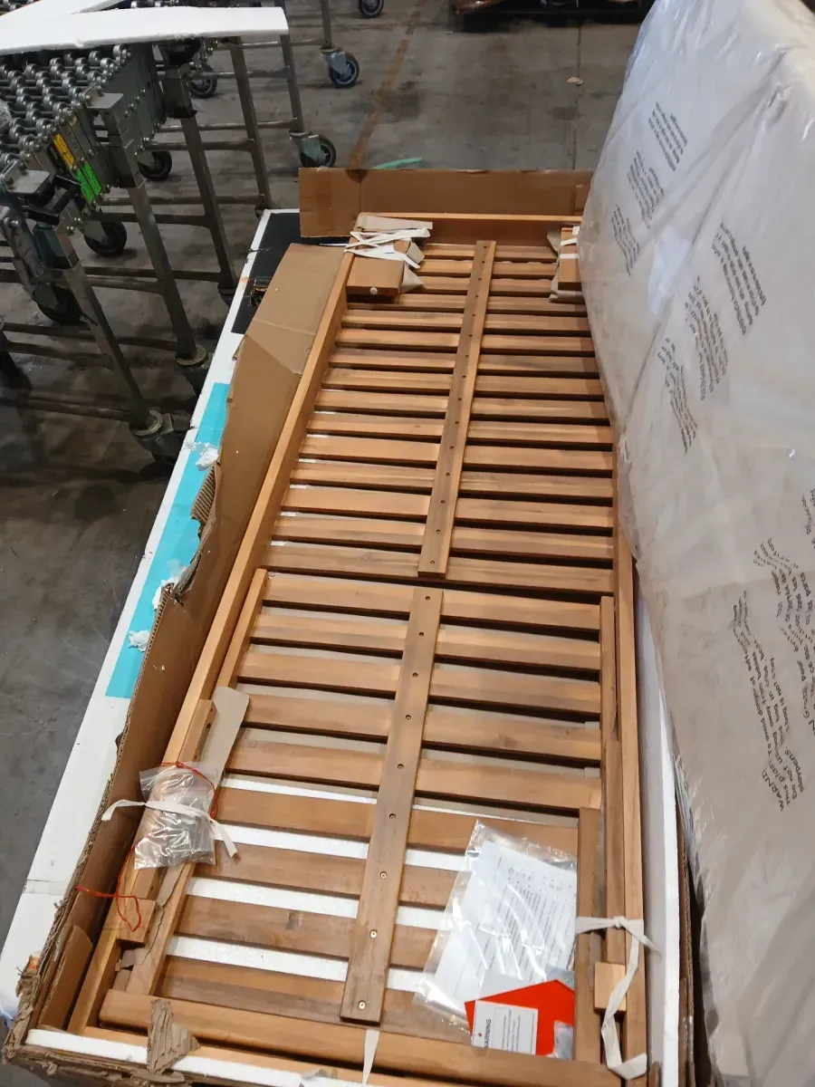 Summerland White and Teak Brown Wood Adjustable Outdoor Patio Chaise Lounges (Set of 2) - image 4