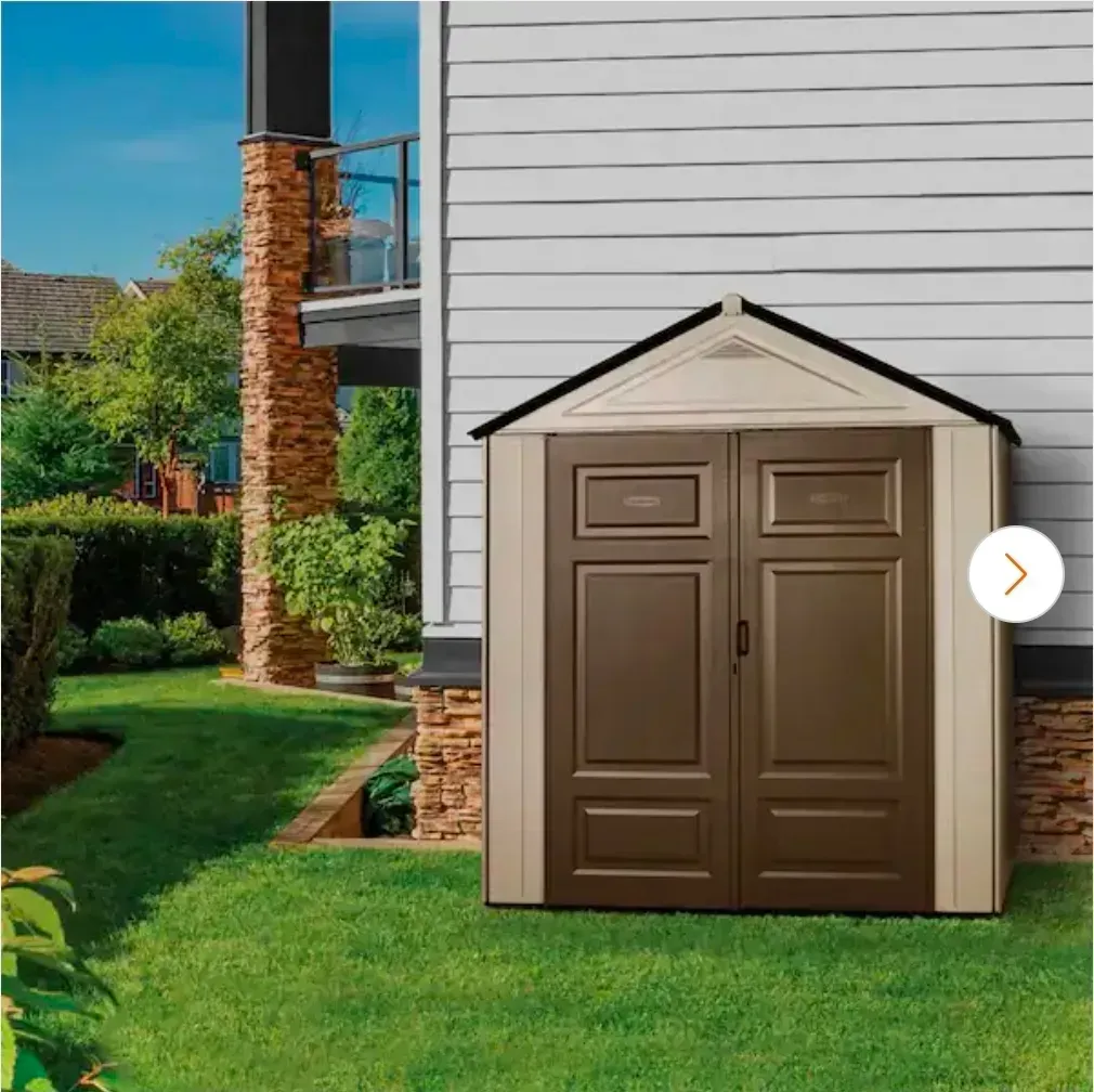 Rubbermaid Big Maximum Junior, 3 ft. 5 in. x 7 ft. W x 8 ft. D Plastic Storage Shed, 147 sq. ft. - image 1