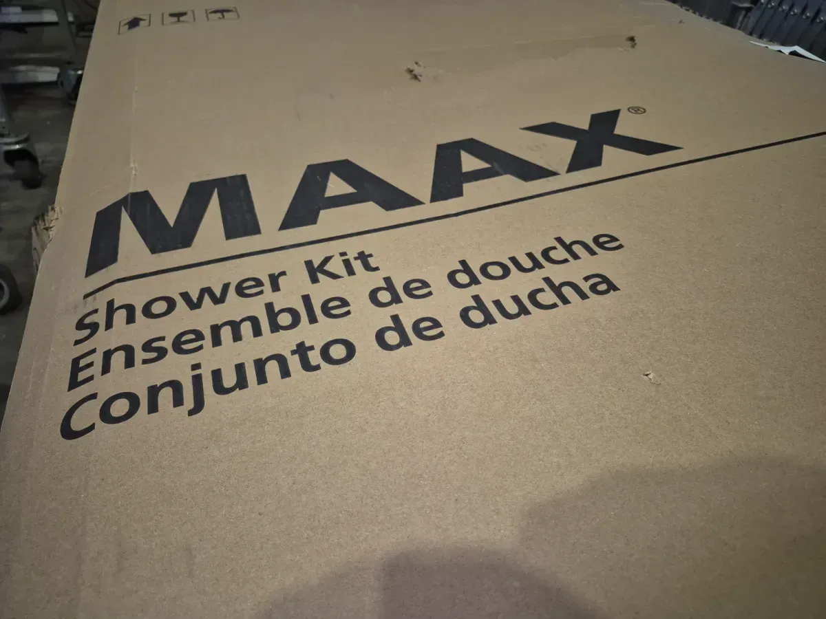 Mediterranean III 32 in. L x 32 in. W x 74 in. H Corner Shower Stall/Kit with Mistelite glass in Matte Black - image 2