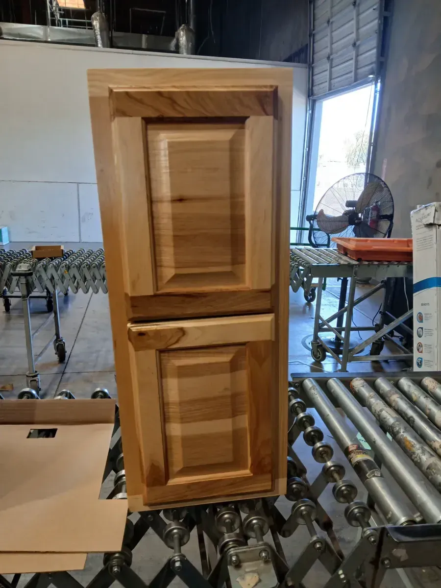 **one has a minor  dent **31 in. W x 24 in. D x 96 in. H Plywood Ready to Assemble Floor Base Double Oven Kitchen Cabinet in White with A Drawer - image 3