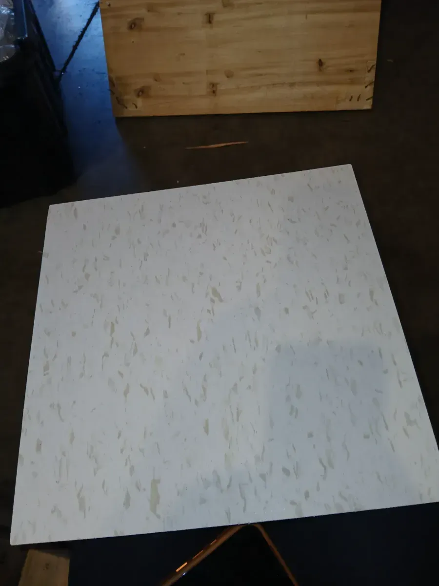 *** Pallet of 6 case (270sq. ft./carton)*** Imperial Texture Cool White 12 in. x 12 in. Water Resistant Glue-Down Vinyl Floor Tile (45 sq. ft./carton) - image 2