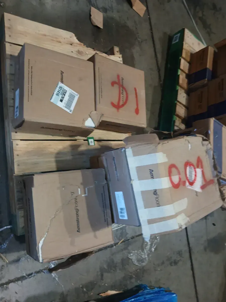 *** Pallet of 6 case (270sq. ft./carton)*** Imperial Texture Cool White 12 in. x 12 in. Water Resistant Glue-Down Vinyl Floor Tile (45 sq. ft./carton) - image 3