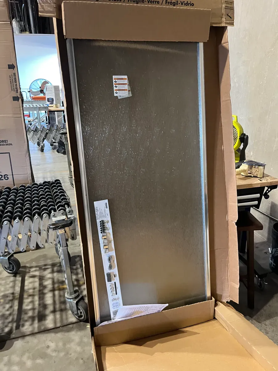 Deluxe 55-60 in. W x 70 in. H Framed Sliding Shower Door in Silver with 1/8 in. Thick Rain Glass - image 4