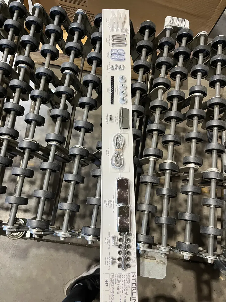 Deluxe 55-60 in. W x 70 in. H Framed Sliding Shower Door in Silver with 1/8 in. Thick Rain Glass - image 7