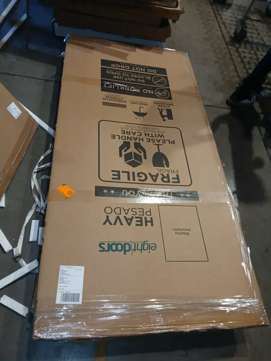 36 in. x 80 in. x 1-3/8 in. Clear Glass 1-Lite White Finished Solid Wood Core French Interior Door Slab - image 3