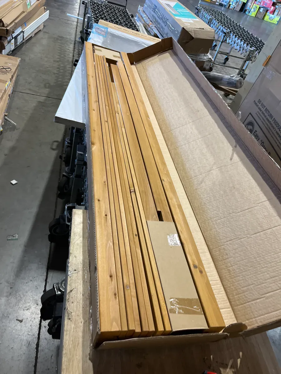 Modern 60 in. L x 84 in. H Cedar Wood Trellis, Golden Brown - image 4