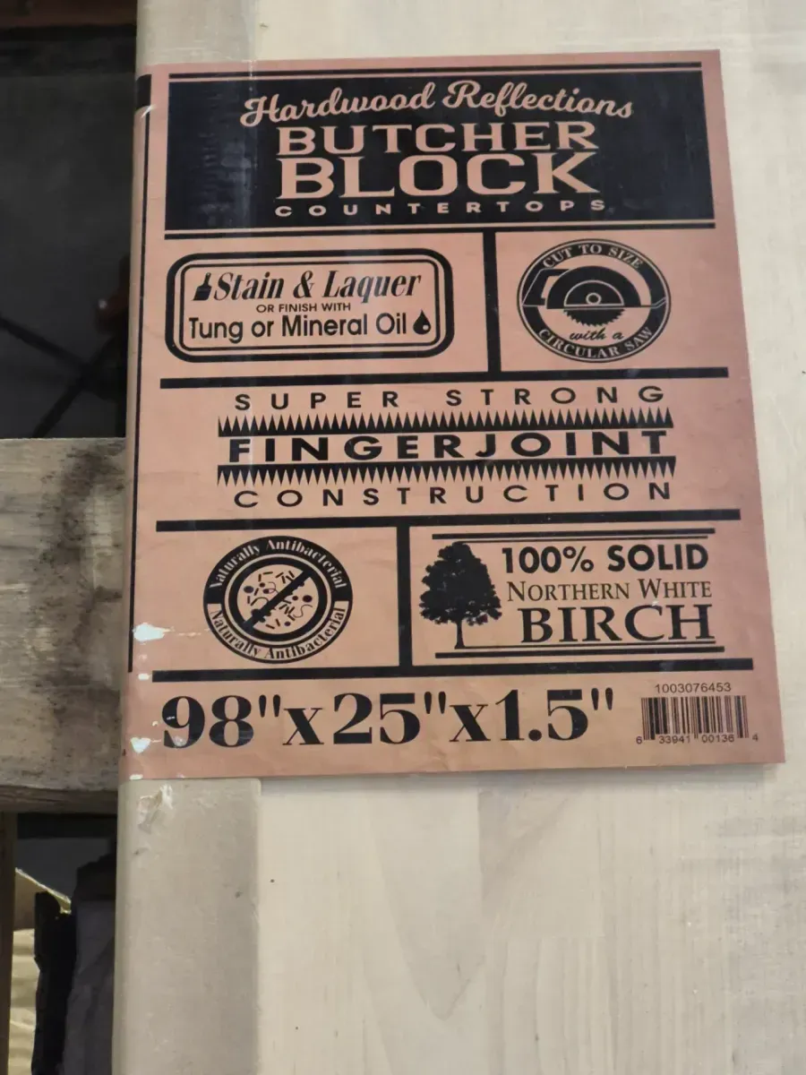 8 ft. L x 25 in. D Unfinished Acacia Butcher Block Countertop with Standard Edge - image 2