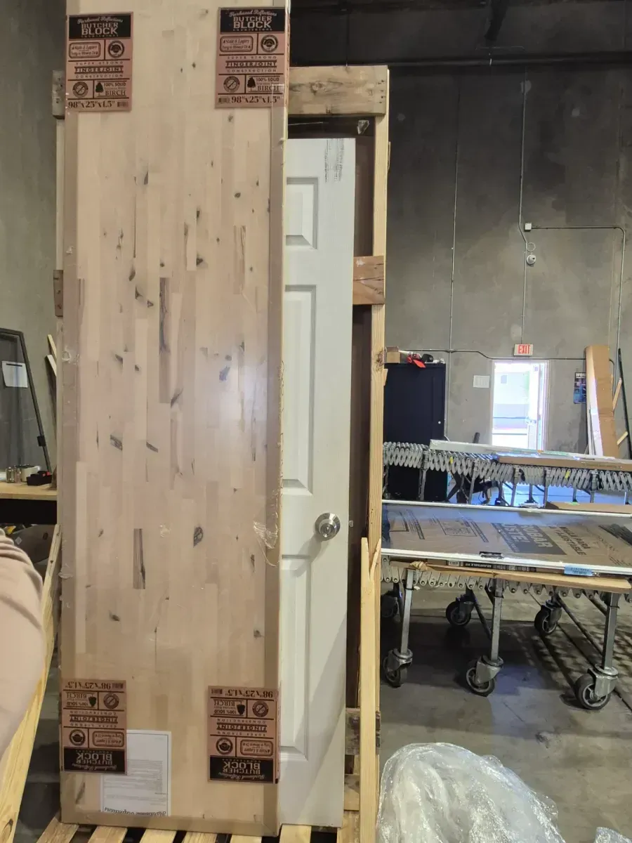 8 ft. L x 25 in. D Unfinished Acacia Butcher Block Countertop with Standard Edge - image 3