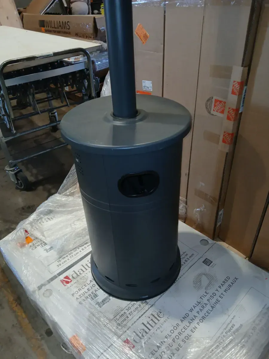 *** The plate is bent ***  Sundara 48,000 BTU Matte Grey Propane Standing Patio Heater with Wheels - image 4