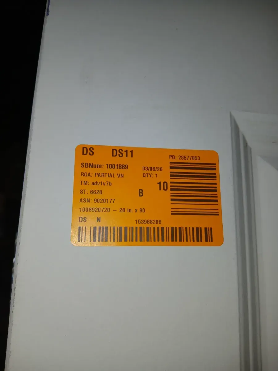 *** Frame not included *** 28 in. x 80 in. 6 Panel Left-Handed Solid Core White Primed Wood Single Prehung Interior Door With Bronze Hinges - image 4