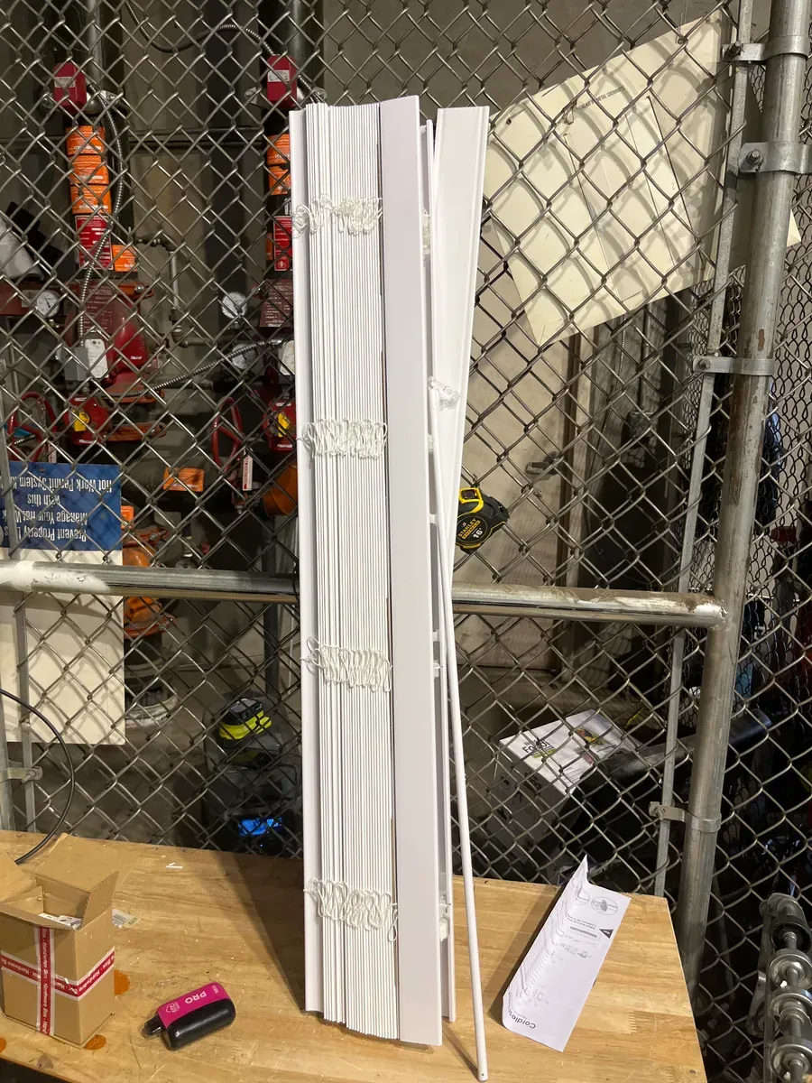 ***Pack of 3***White Cordless Faux Wood Blinds for Windows with 2 in. Slats - 42.5 in. W x 54 in. L (Actual Size 42 in. W x 54 in. L) - image 4