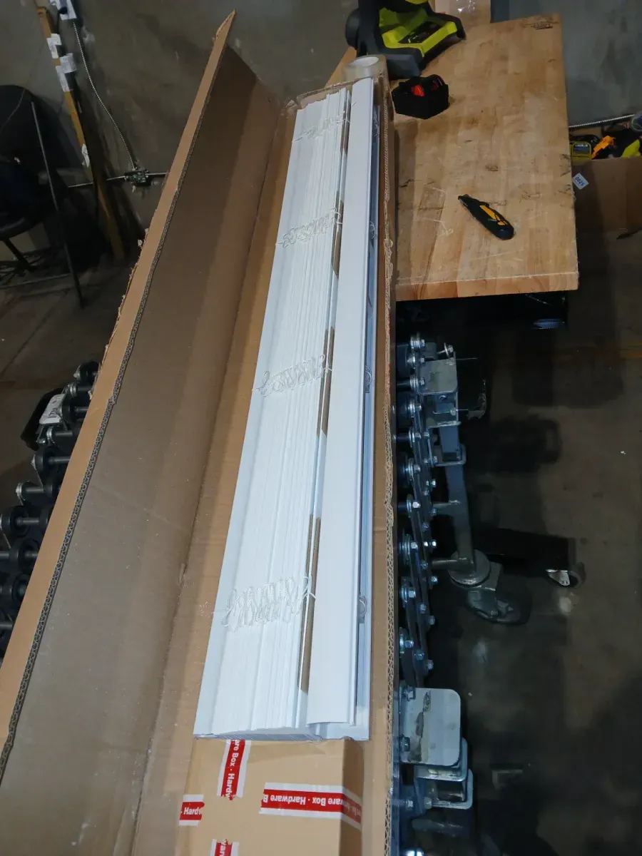 *** Pack of 3 *** White Cordless Faux Wood Blinds for Windows with 2 in. Slats - 48.5 in. W x 54 in. L (Actual Size 48 in. W x 54 in. L) - image 2