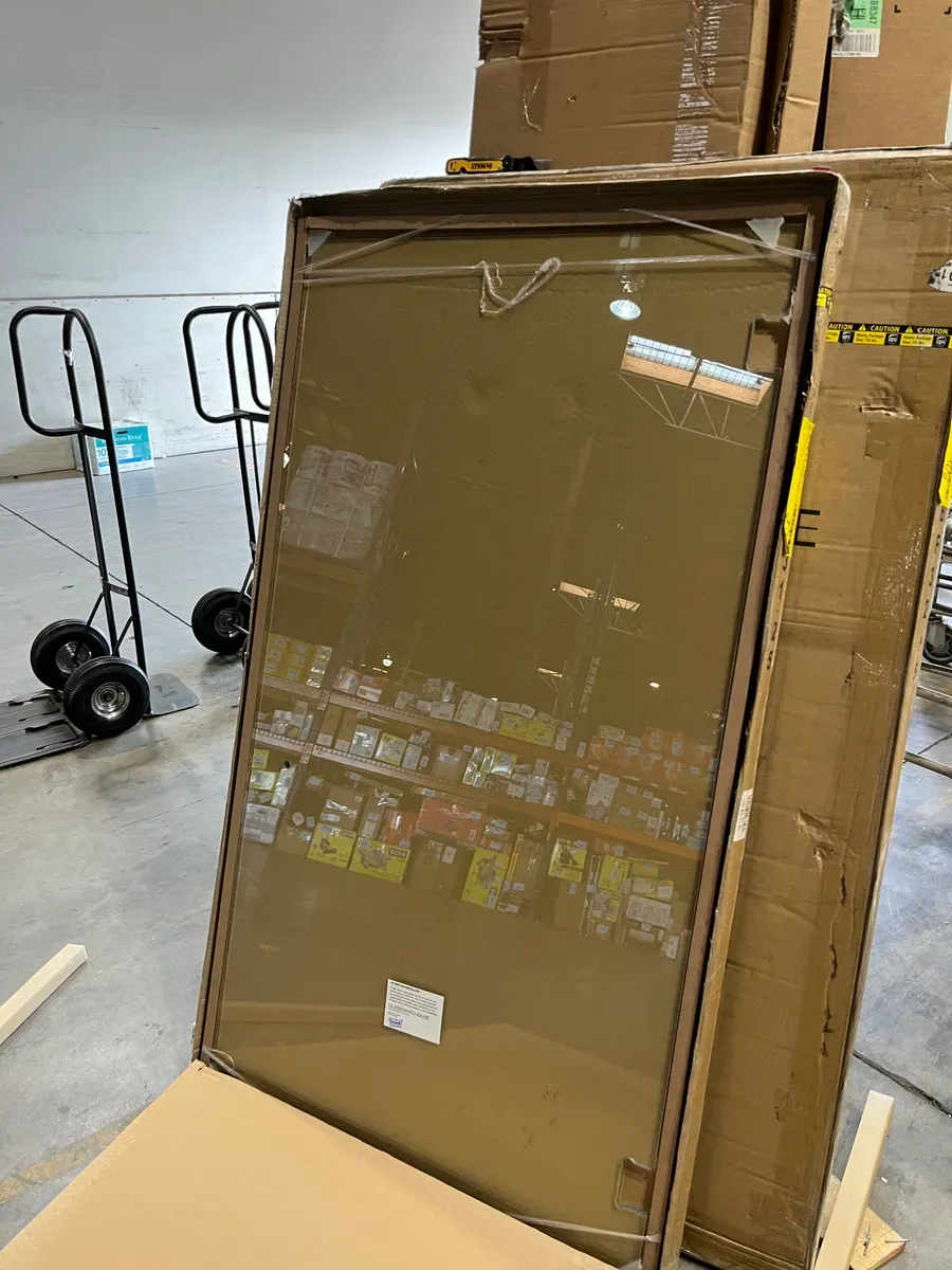 Illume 64.25 in. W x 58.25 in. H Wall Hinged Frameless Tub Door in Chrome with Clear Glass - image 3