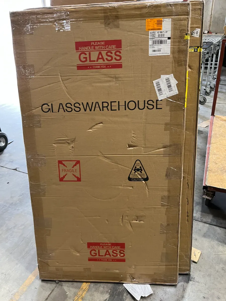 Illume 64.25 in. W x 58.25 in. H Wall Hinged Frameless Tub Door in Chrome with Clear Glass - image 5